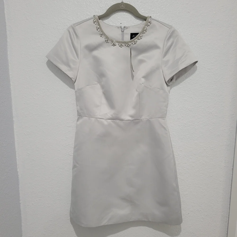 J Crew Collection embellished A-line dress in duchesse satin CF847 Size 0 NWT